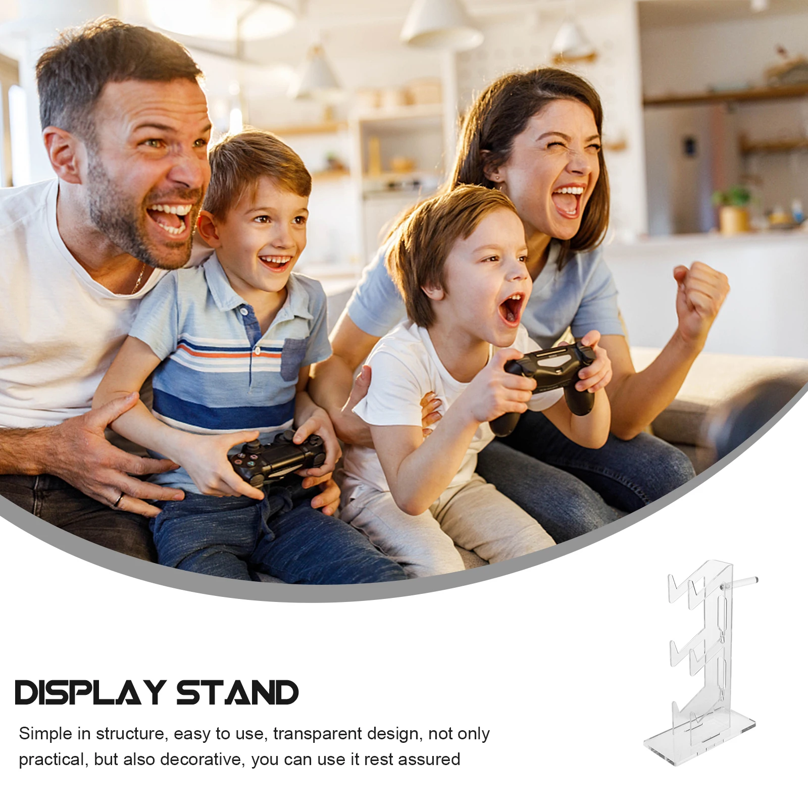 

Transparent 3-Layer Game Controller Display Stand Organizer Holder Gaming Controller Storage Rack for Gaming Accessories