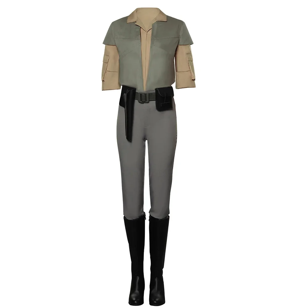 

Woman Leia Organa Solo Cosplay Costume Gary Battle Suits Halloween Carnival Cosplay Leia Customized Clothes