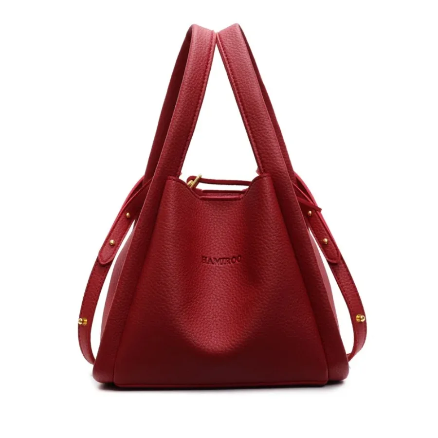 

New summer fashion retro popular bucket bag senior sense handbag versatile leisure simple shoulder crossbody female bag