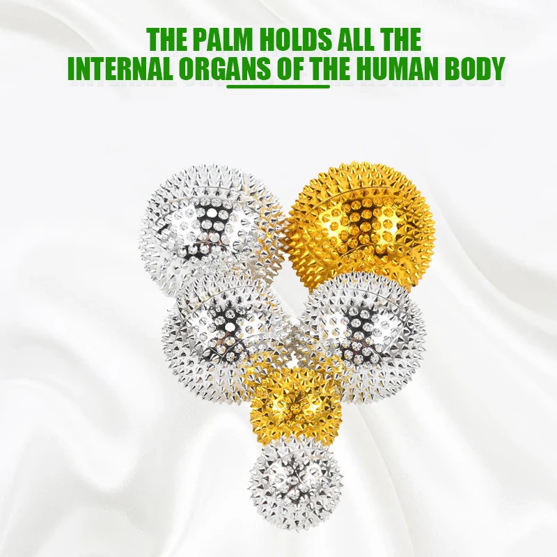 1 Pair Yoga Fitness Ball Durable Spiky Massage Ball Trigger Point Sport Fitness Hand Foot Pain Relief Magnetic Therapy Massager