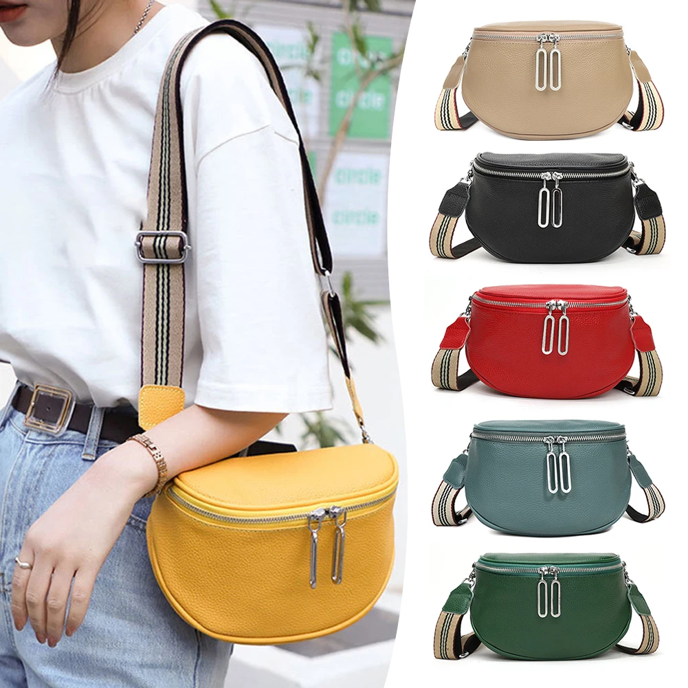 Fashionable dermis Messenger Bag Large Capacity Portable Nicely Made Chest Bag Shoulder Bag  For Women Birthday Gift