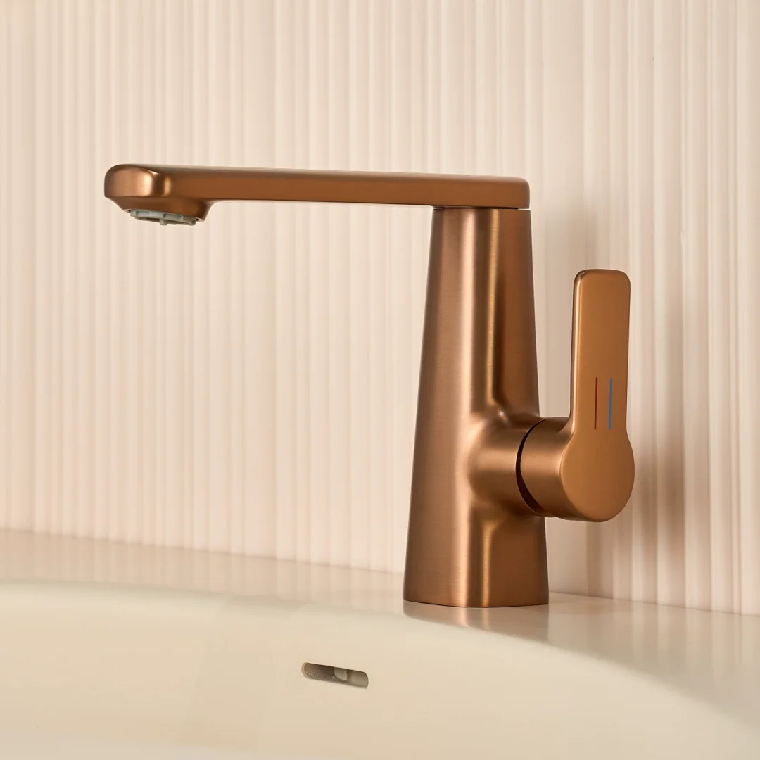 Black Bathroom Faucet Brushed Rose Gold Lavotory Faucet Brass Basin Brushed Gold Lavotory Hot Cold Sink faucetl