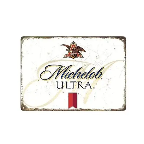 Michelob Ultra Vintage Blechschild Männerhöhle Wandkunst Retro Metall-Dekoration