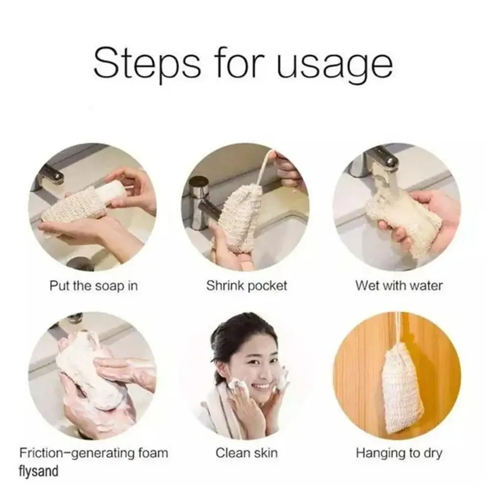 Filet moussant nettoyant pour le visage, outil d'aide à la bulle Linge en profondeur, accessoires en maille, HOCotton Clean V1r7