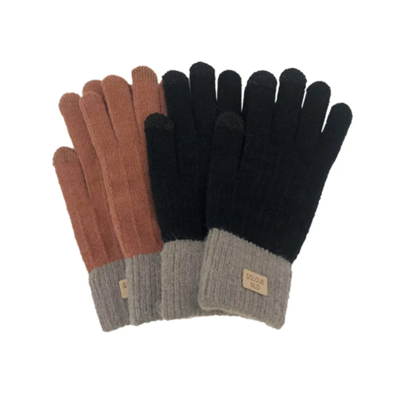 

Women's Winter Touchscreen Gloves Warm Fleece Lined Knit Gloves Elastic Cuff Winter Texting Gloves