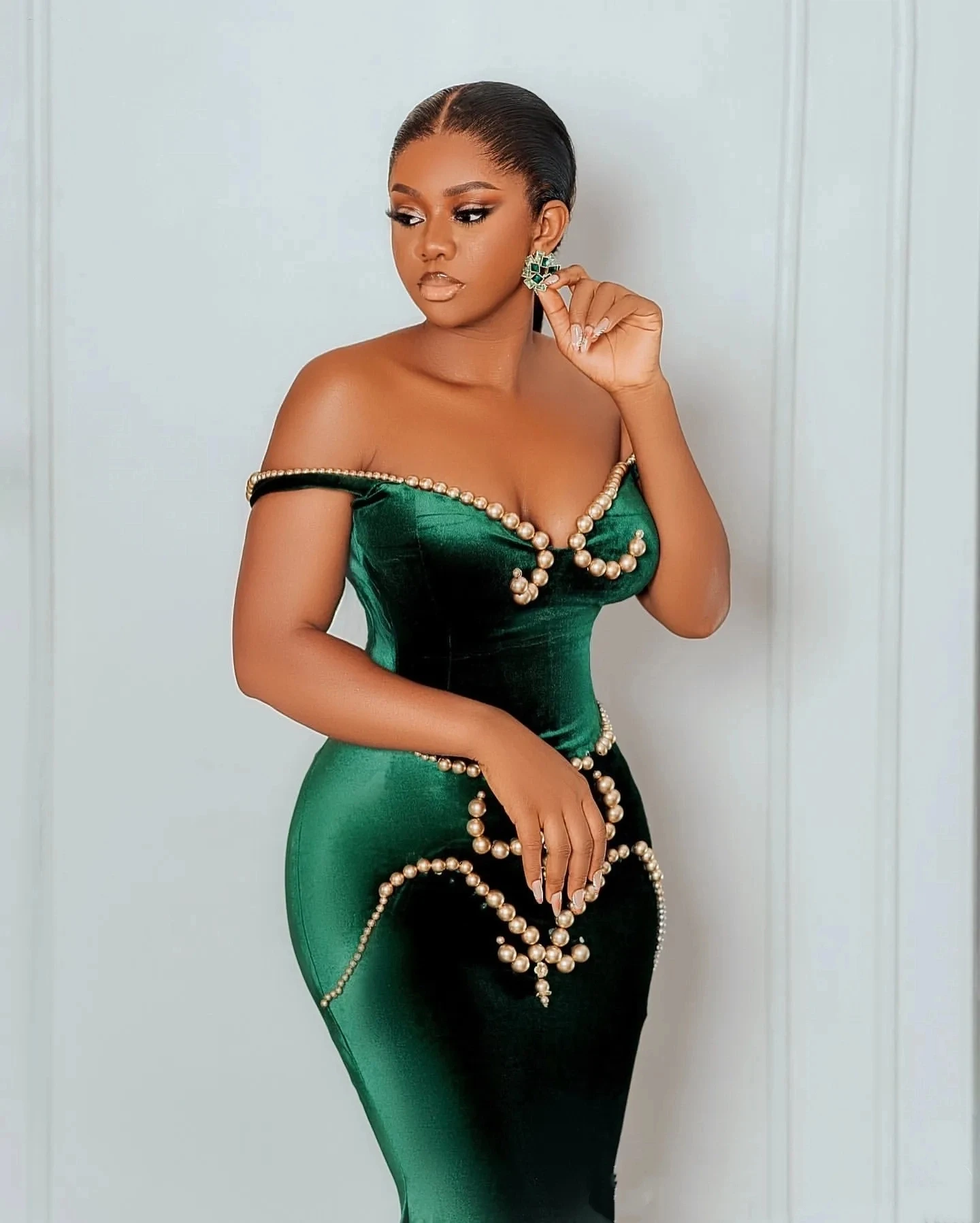 Aangepaste zeemeermin sexy lieverd baljurk fluwelen parel formeel verjaardagsfeestje plus size speciale gelegenheid avondjurk 2025