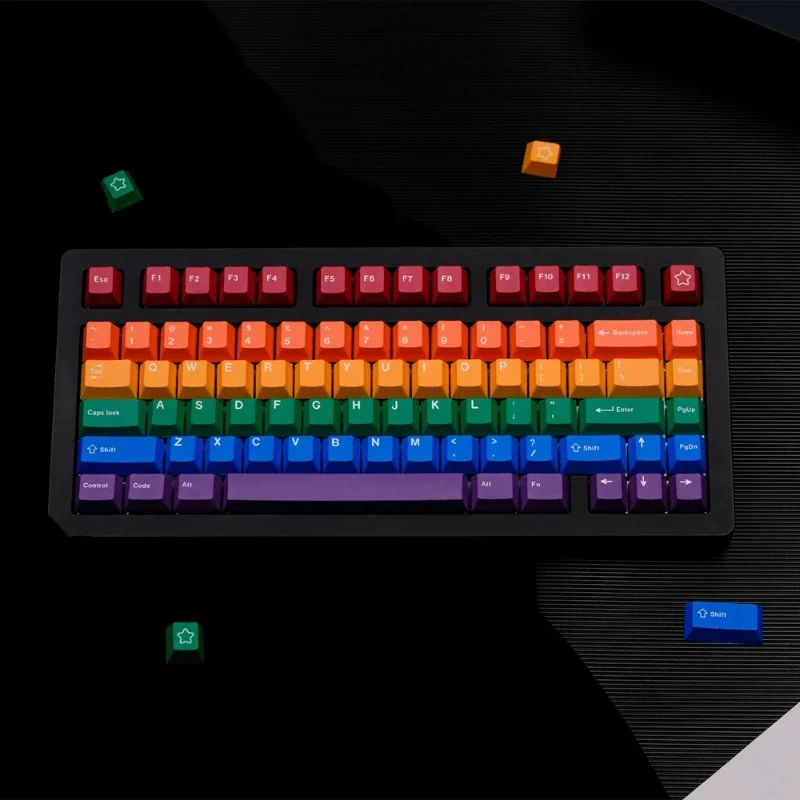 

GMK 129 клавиш Pride колпачки для клавиш Cherry Profile PBT 5-сторонняя сублимационная колпачок для MX Switch Механическая клавиатура GK61/64/67/87/980