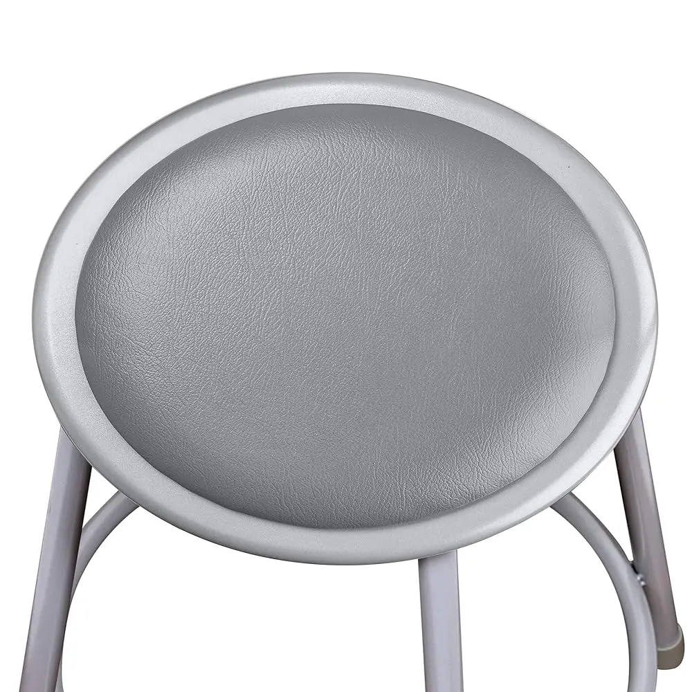 (2 pacotes) Banqueta acolchoada de vinil cinza