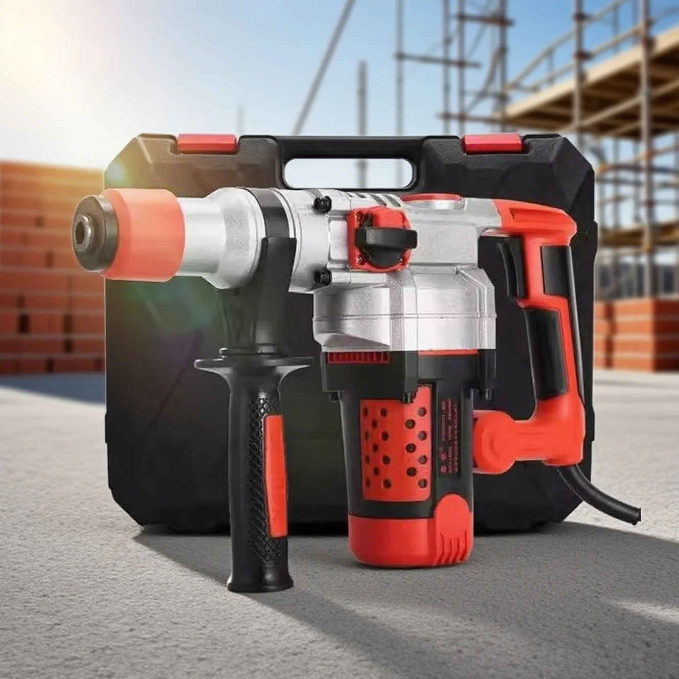 2200W 220V Heavy Duty Rotary Hammer Drill Industry Multifunction Impact Drill 3 In1 Electric Pick Tools for Concrete Metal Stone