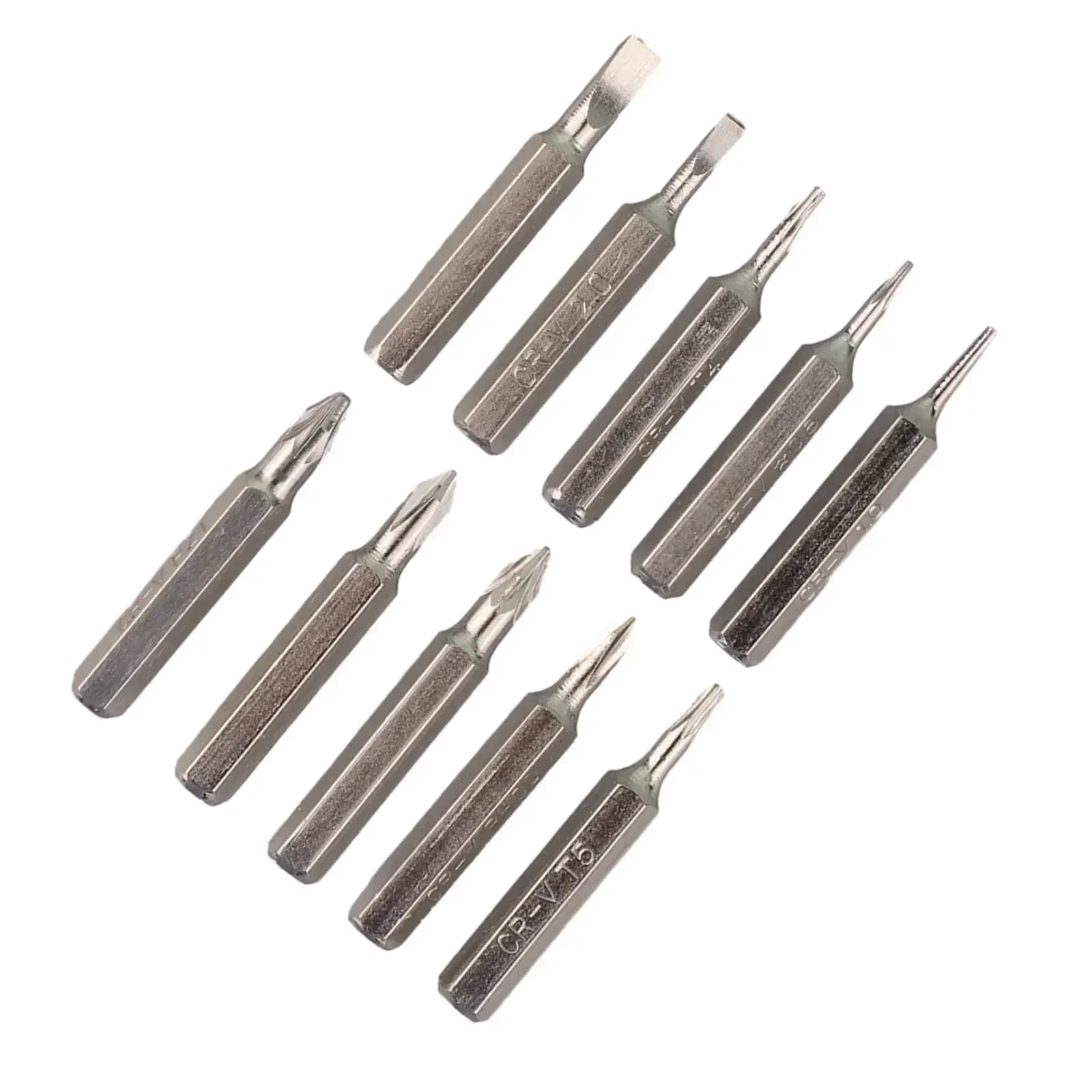 10pcs 4mm Screwdriver Bits Set Chrome Vanadium Steel PH00 PH0 PZ1 PZ0 Trox Hex Shank Electric Screwdriver Bits Hand Tools