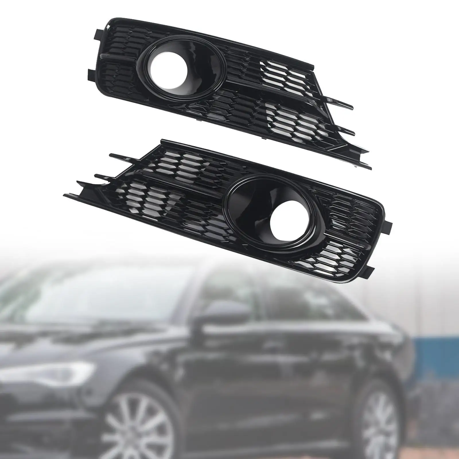 Front Fog Light Lamp Grille Covers High Performance 4G0807647A 4G0807648A Lower