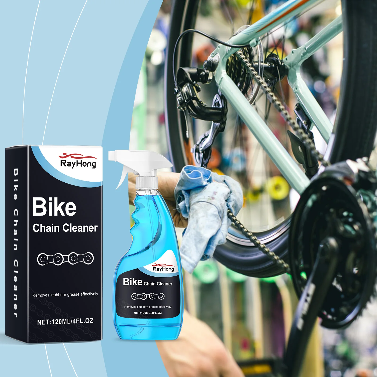 Rayhong 120ml Anti Rust Bicycle Chain Cleaning Spray Car Rust Refurbishment Cleaning Care Rust Remover