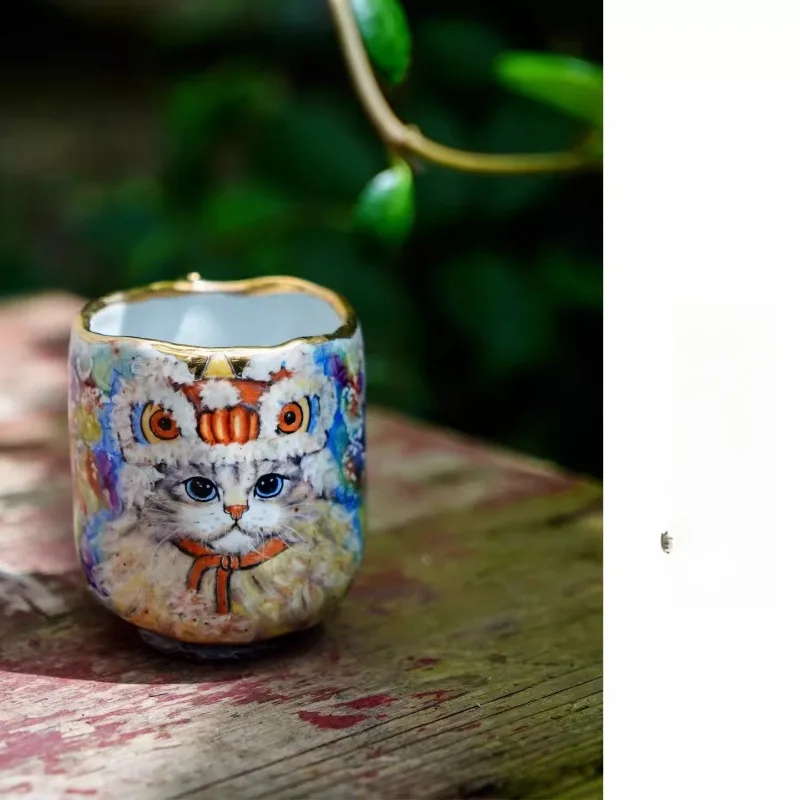 Cat's Claw Teacup Household Tea Cup Teacup Chinese Kung Fu Tea Set Master Cup Single Cup