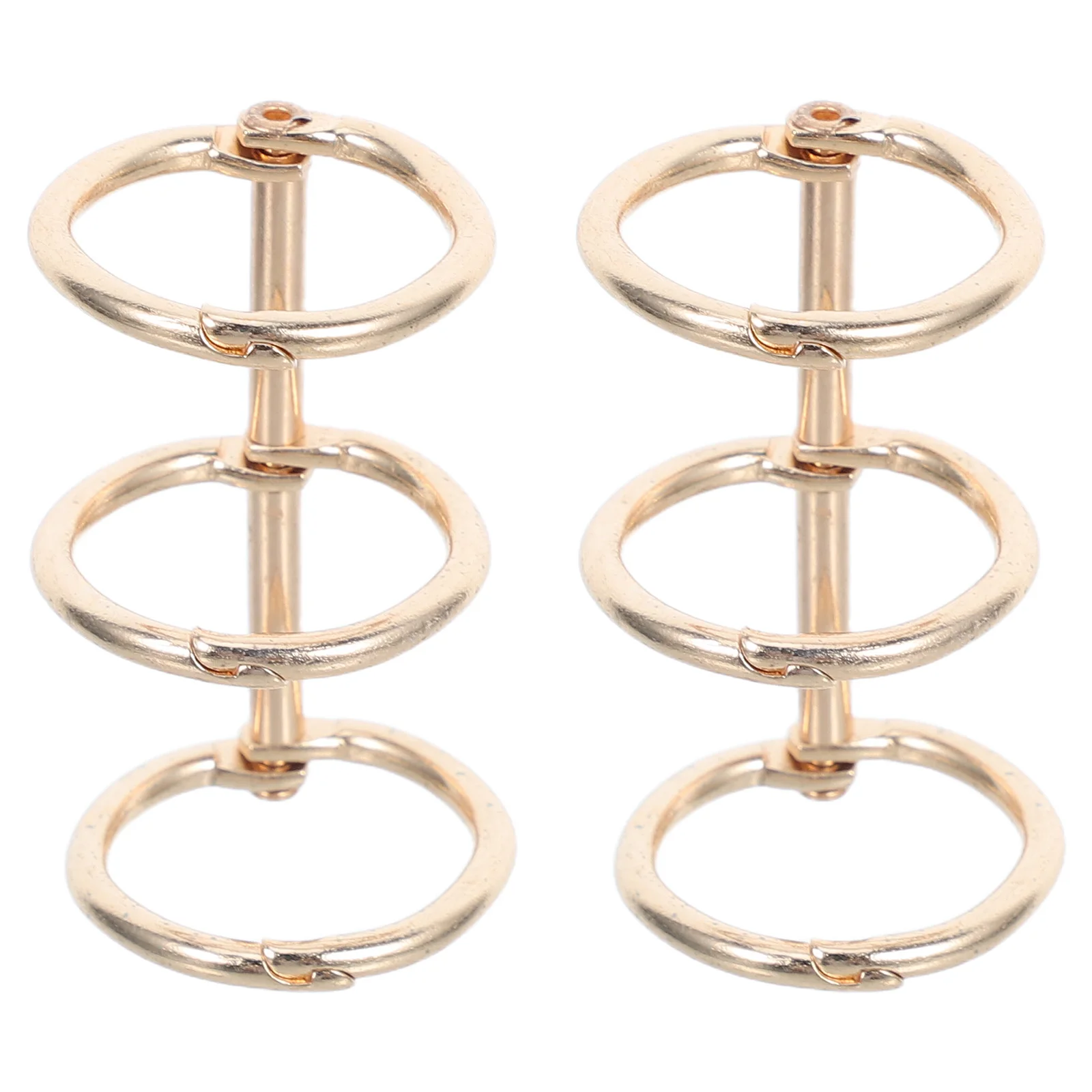 

2 pcs Calendar Binding Ring Metal Binder Small Large White Clip Loose Leaf Book Rings Notebook Ring Flash Card Binding
