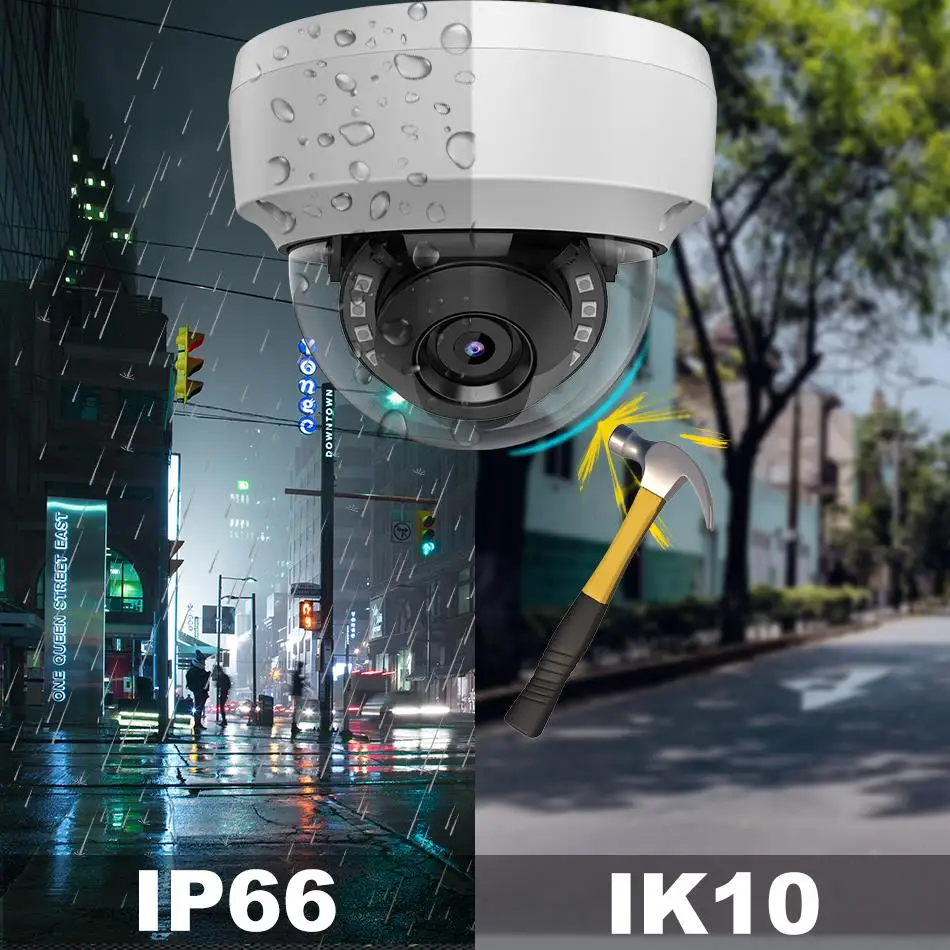 كاميرا IP قبة 6MP 8MP ميكروفون مدمج IR30m كشف المركبات البشرية التوصيل والتشغيل مع تطبيق HIK NVR عن بعد متوافق مع Hikvision Serice #5