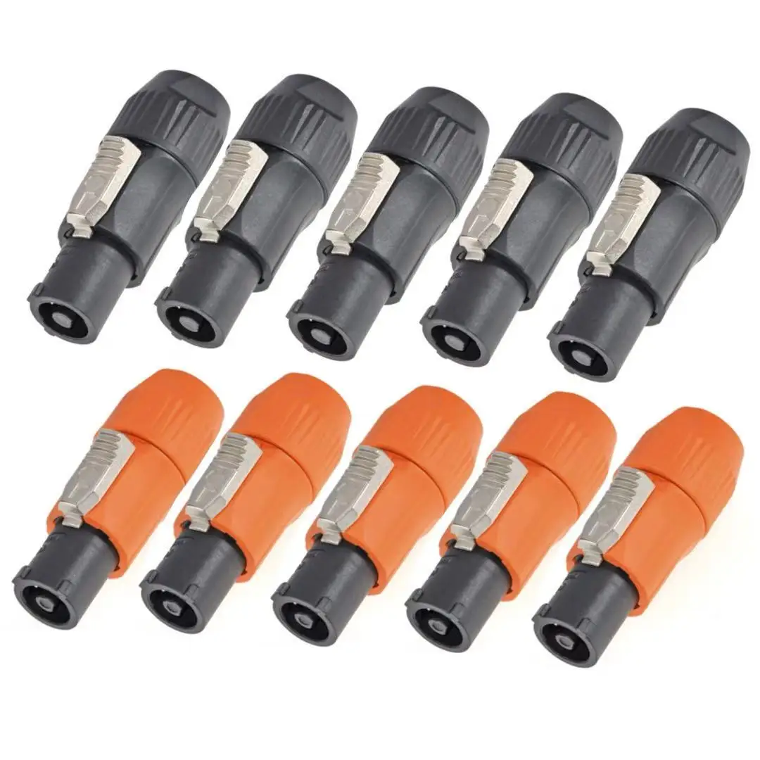 2pcs IP65 Waterproof PowerCon Chassis Connectors NAC3FX-W NAC3MX-W PA66 Powercon True Connectorr LED Screens Stage Lights
