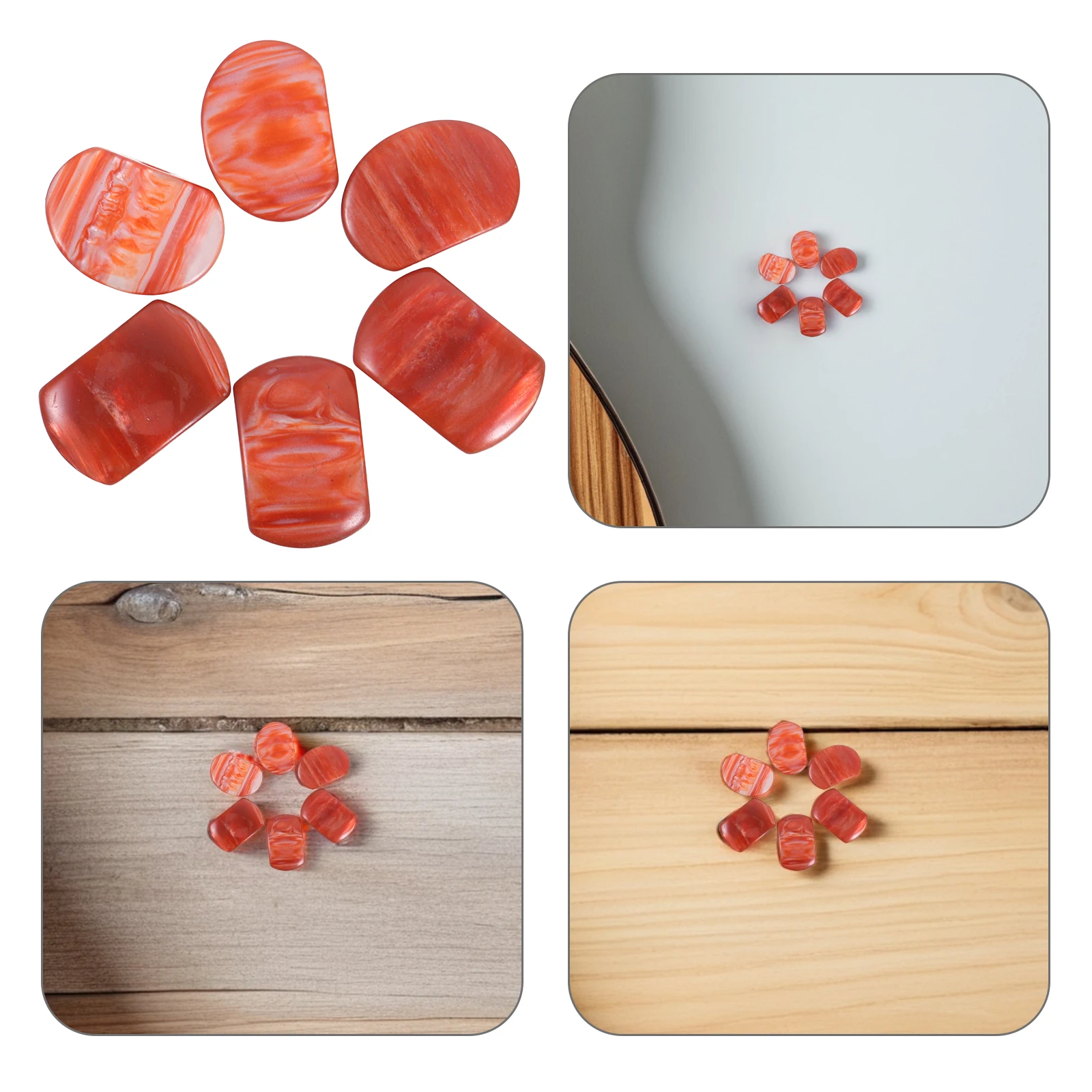 

ibasenice 6pcs Guitar Tuning Pegs Oval Resin Knobs for Acoustic Electric Folk Instruments Easy Installation Accessory