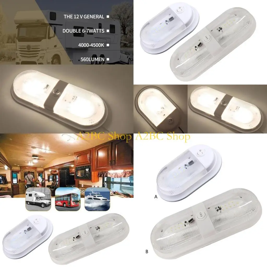 

A2BC Одиночная/двойная потолочная лампа для RV Marine Boat Yacht 10-24V Яркий светодиодный светодиод