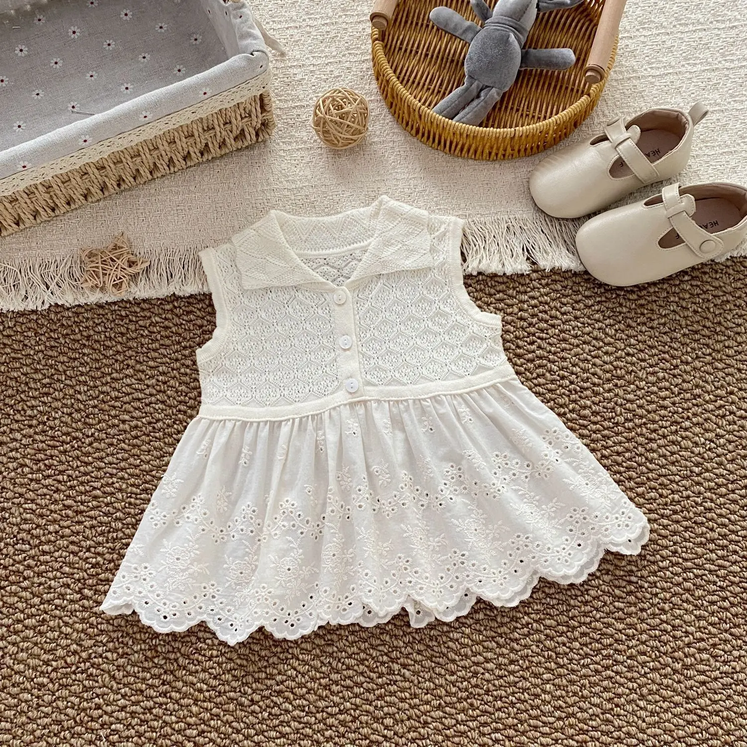 2026 Girls Summer Set Cotton Class A Baby Clothes Thin 1 To 3 Years Kids Cute Skirt Girls Breathable Dress Summer