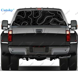 Customizable Topographic Car Window Stickers Vinyl Translucent Graphic Accessories Truck Paint Film Cars Decals