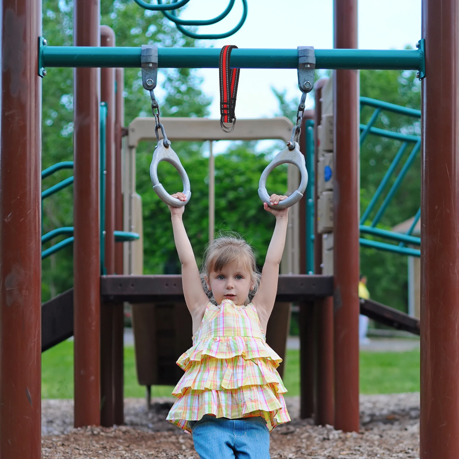 

2 Pcs Swing Belt Heavy Duty Safety Strap Adjustable Length Gym Equipment Hanging Straps Tree Swing Connector Outdoor Furniture