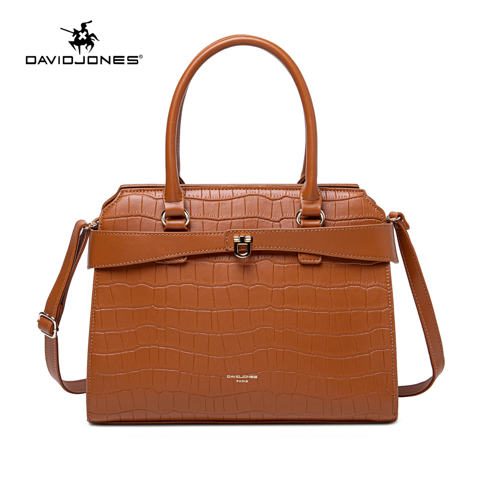 

David Jones Exquisite Fashion Women's Handbag Luxury Design Crocodile Vintage Atmosphere High Quality Shoulder Bag