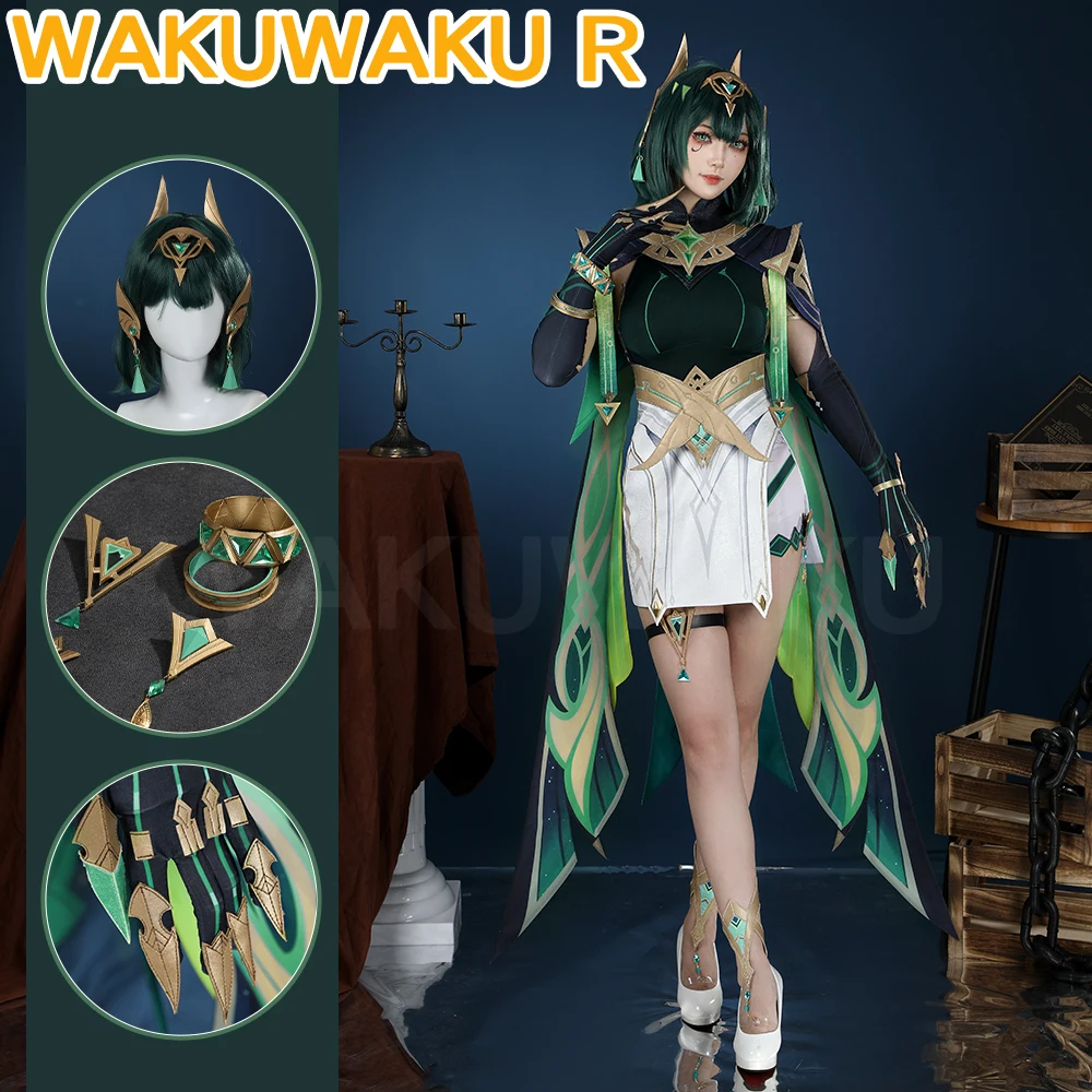 

Nefer Cosplay Game Genshin Impact 【XS-2XL】WakuWaku-R Women Costume Song of the Welkin Moon Halloween Cosplay Plus Size Wig