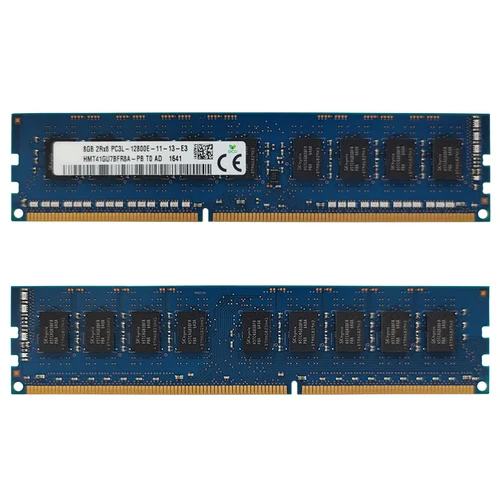 Imagen 2 del producto Memoria RAM ECC de 8GB DDR3 1333MHz 1600MHz 1866MHz Memoria de estación de trabajo PC3L PC3-12800E 1,35 V 1,5 V ECC RAM sin búfer
