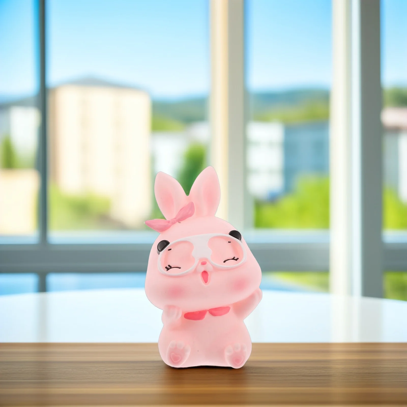 Niedliches Häschen-Sparschwein, starker Kunststoff-Geldhalter für Kinder, großes Fassungsvermögen, Geldkassette zum Sparen von Münzen, Rechnungen, Babyzimmer-Dekoration