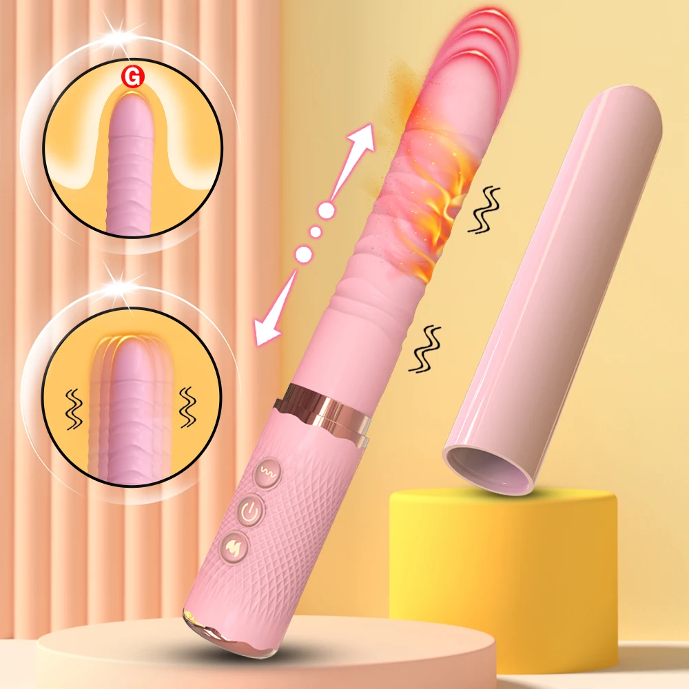 Dual motor Thrusting Dildo Vibrator For Women,Sex Toys Heating Function Clitoral Stimulator For Anal Stimulation Women Couples