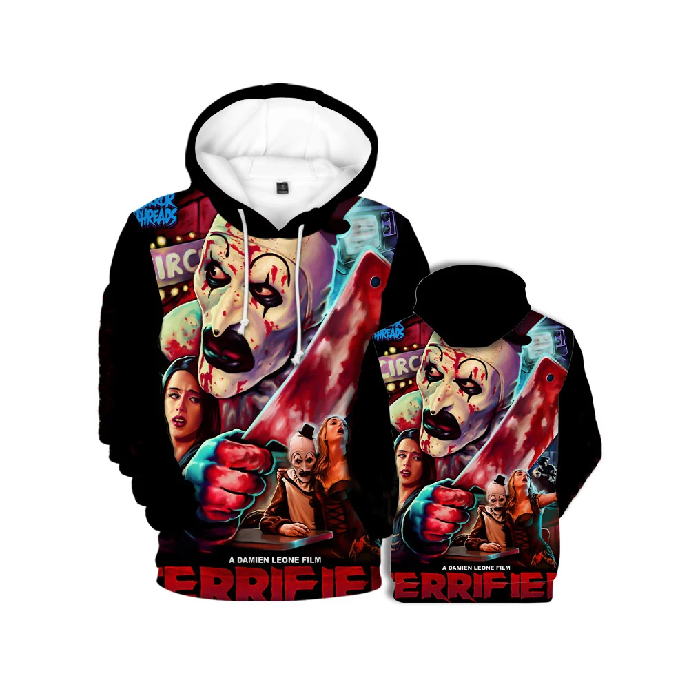 Terrifier Halloween Horror Movie 3D Print Hoodies Men Women Fashion Sweatshirts Oversized Hoodie Pullovers Tracksuit Clothing