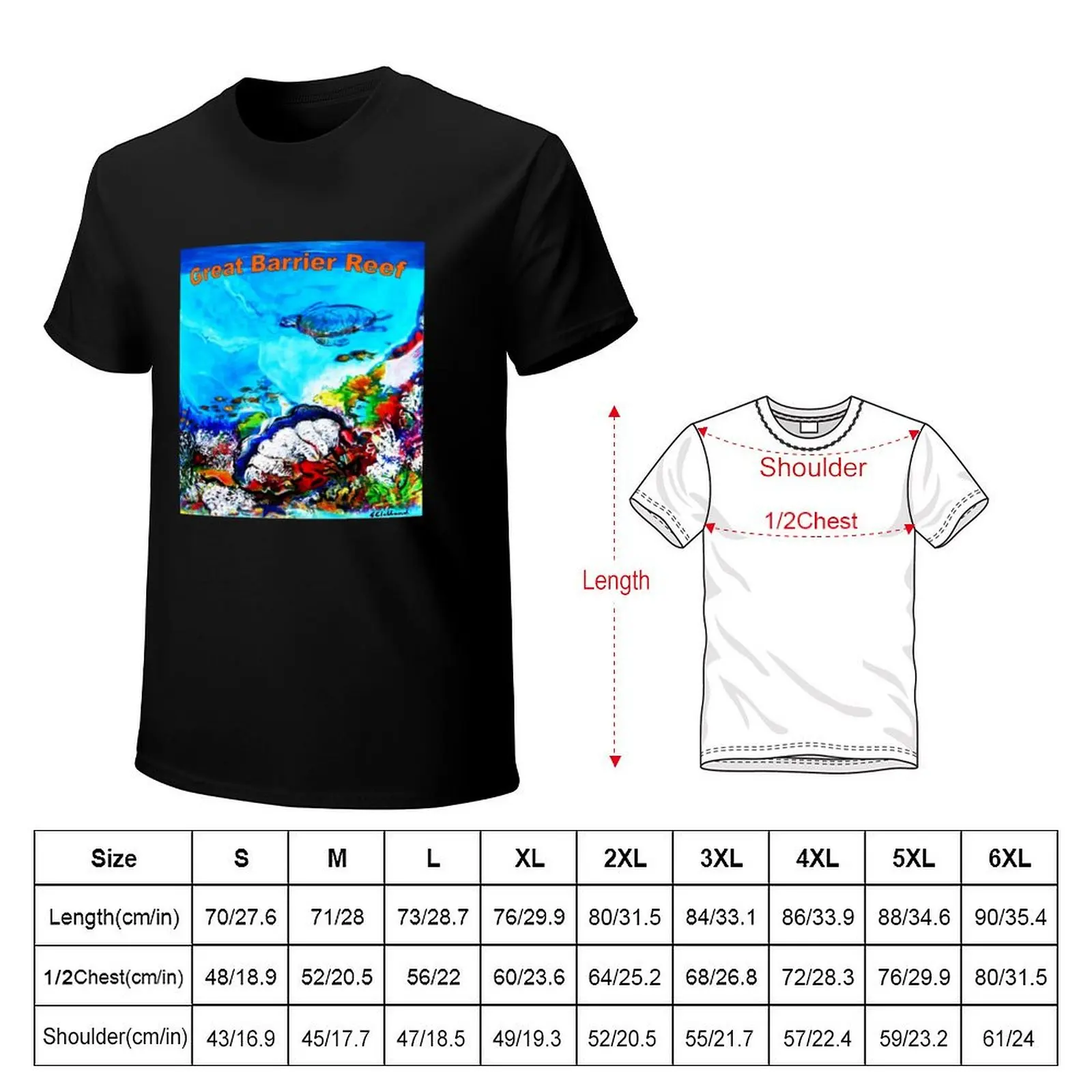 Great Barrier Reef T-Shirt designer shirts quick-drying mens clothes