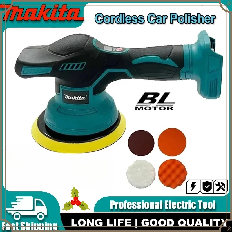 

Makita Digital Display Cordless Car Polisher 8 Gears Electric Polisher Auto Car Waxing Polishing Machine Tool 18V Battery