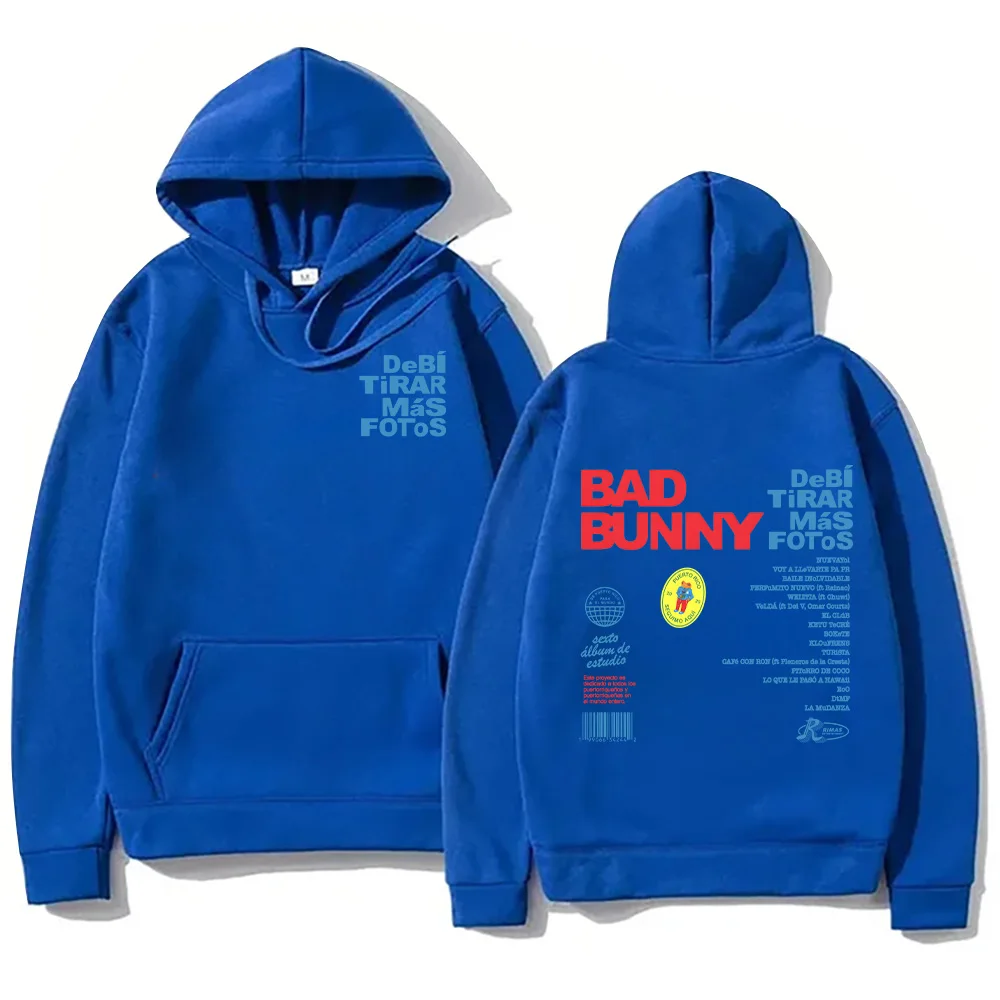 Bad Bunny Debi Tirar Más Fotos Hoodies Bad Bunny DTMF 2025 Chic Pullover Men Women Aesthetic Clothes Trends Oversized Streetwear