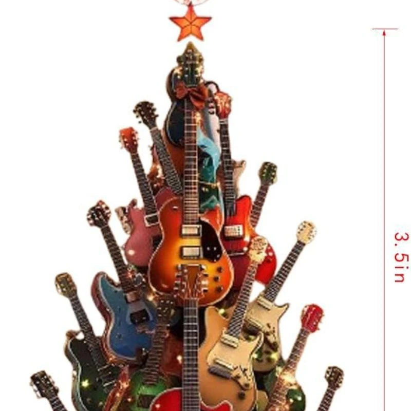 Easter Decorations Pendant for The Home Rock Guitar Christmas Tree Decoration 2d Flat Stacked Rock Birds Stained Window Hanging - Image 6