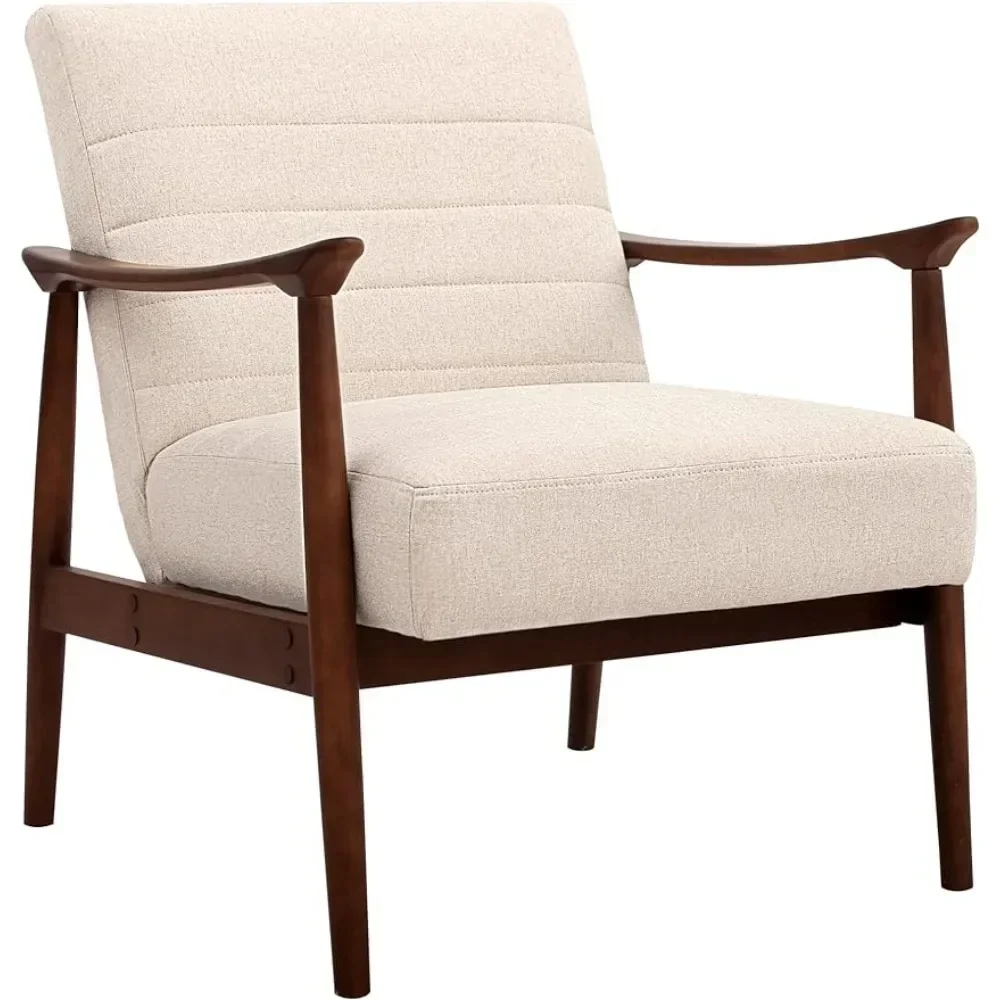 

#Armchair, medieval modern channel tufted wood for living rooms, bedrooms and small offices