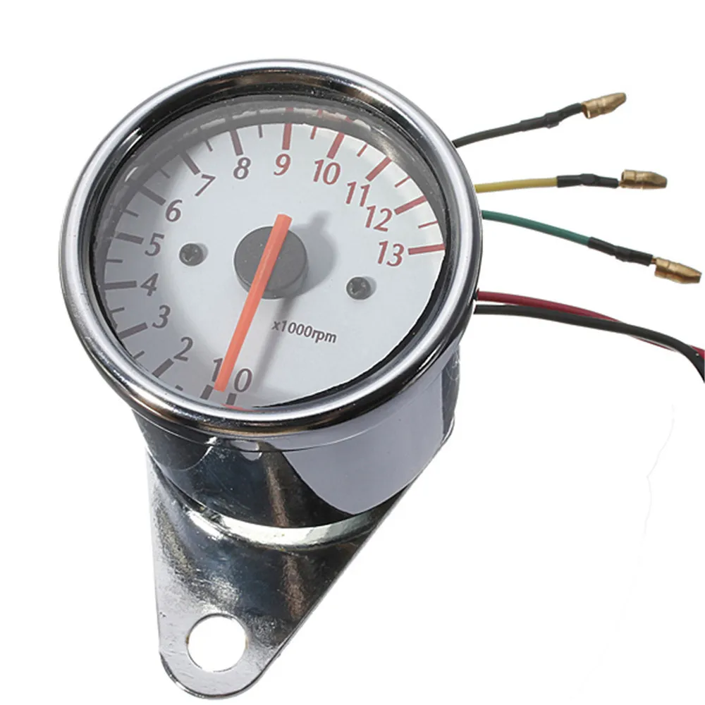 Motorcycle electronic tachometer, modified inductor tachometer, pointer-type white chassis meter B717