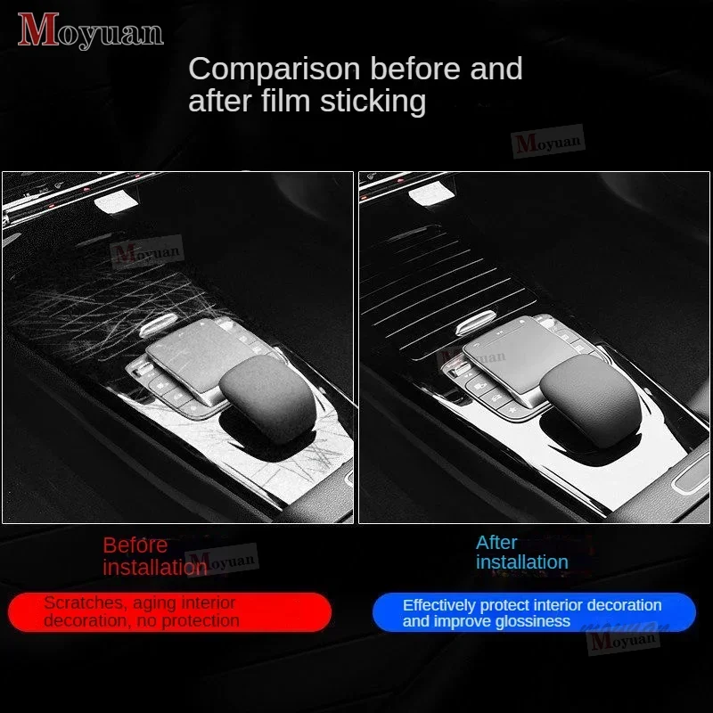 طبقة من البولي يوريثان لسيارة VOLKSWAGEN VW ID4 X ID 4 ID6 X ID 6 ملصق داخلي للسيارة وحدة تحكم مركزية شاشة تعمل باللمس لوحة القيادة لوحة باب التروس #4