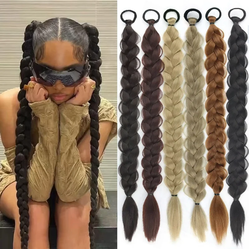 

Европейские и американские парики, женские длинные волосы, коса Fried Dough Twists, модное химическое волокно, петля для длинных волос, пара косичек