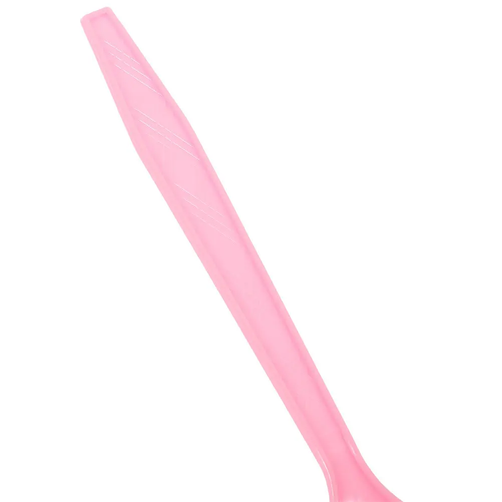 

50Pcs Pink Reusable Plastic Dessert Spoons Heavy Duty Party Cake Spoons Portable Coffee Ice Cream Tableware Party Supplies