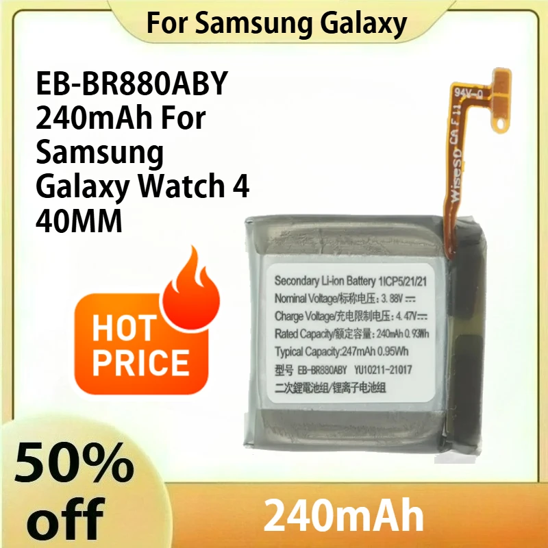 

EB-BR880ABY 240mAh For Samsung Galaxy Watch 4 40MM SM-R860 R860 ,For Galaxy Watch 4 Classic 42MM R880 SM-R880 R885 R885U