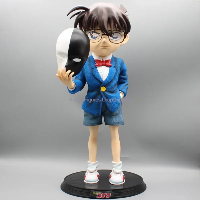 48cm Detective Conan  Anime Figure Conan Large Handmade Ornament Figurine Pvc Statue Collectible Model Doll Birthday Gifts Toys