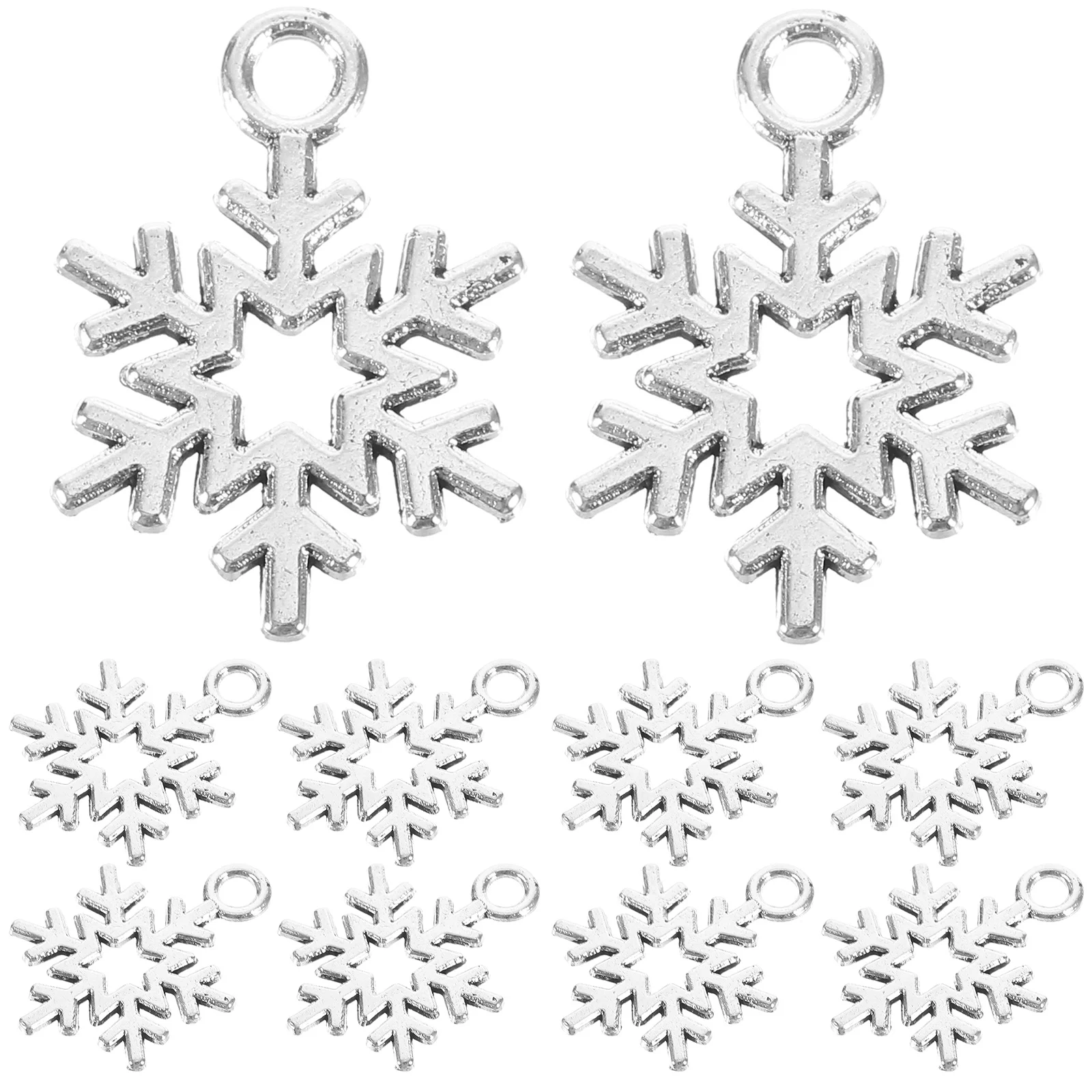 

100pcs Alloy Mini Snowflake Pendant For Jewelry Making Alloy Snowflake Decor Diy Christmas Decor Craft Accessories