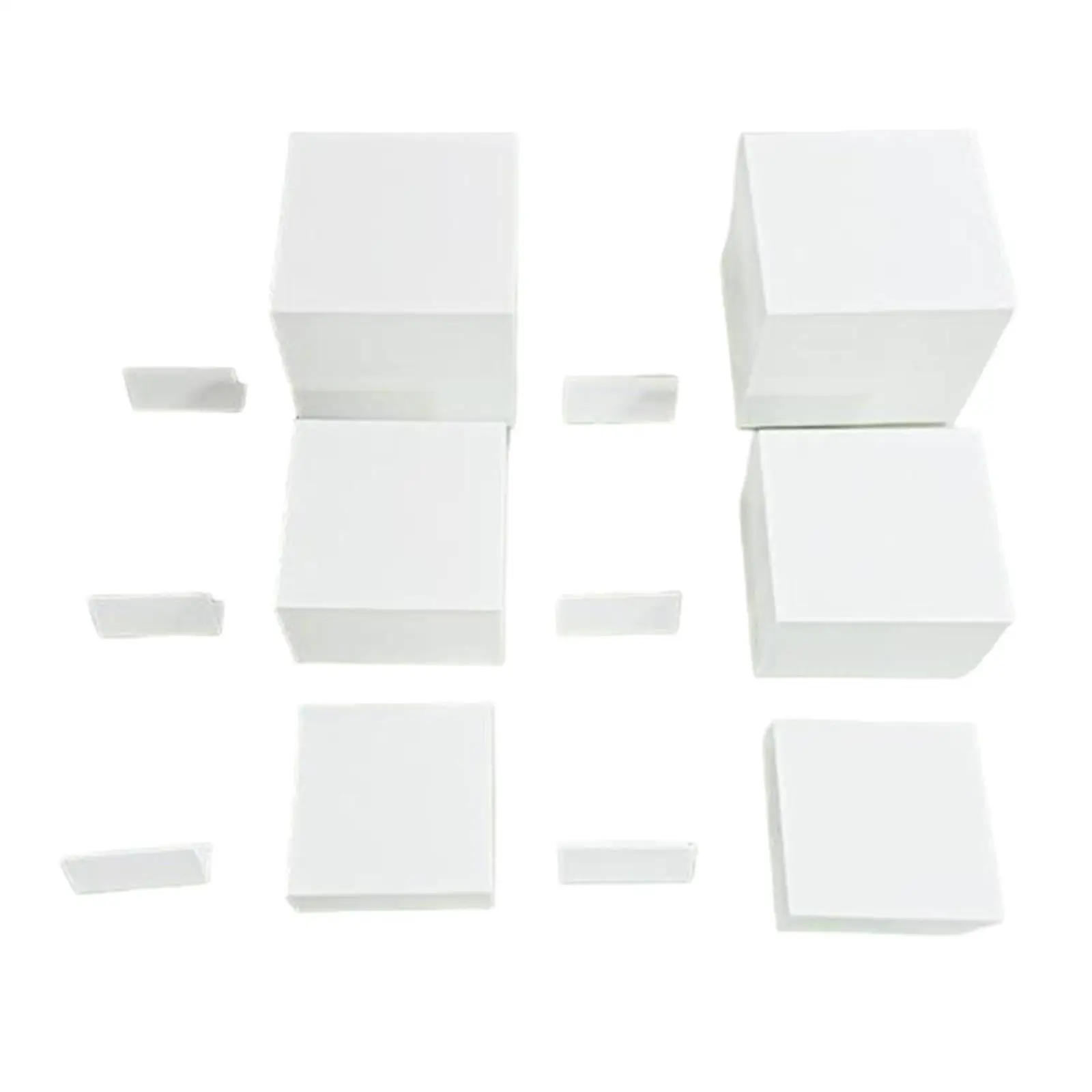 6 Pieces Acrylic Cube Display Box Riser Nesting Riser Stands for Food Cake