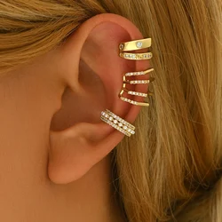ZHONGVI Fashion multi-layered Ear Cuff Ear Clip for Women No Pierced Geometric Earrings Wrap Earcuff Clips Trendy Party Jewelry
