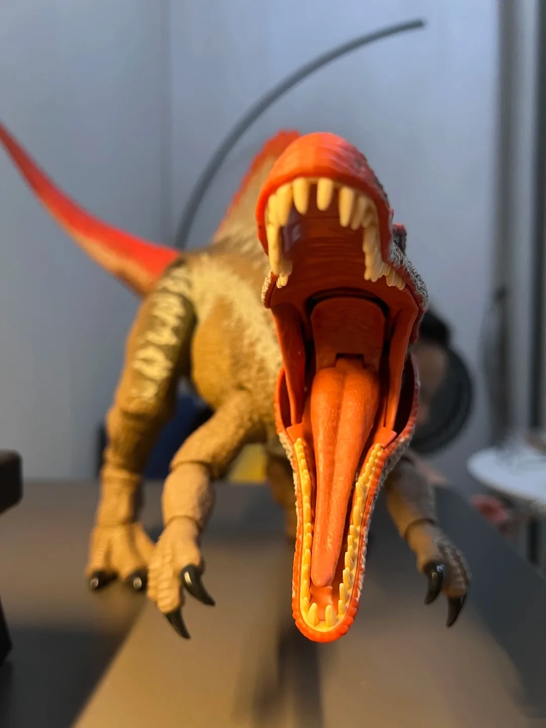 In Stock Mattel Jurassic World Hammond Collection Spiky Dinosaur Highly Posable Spinosaurus Action Figure Dinosaur Model Toy