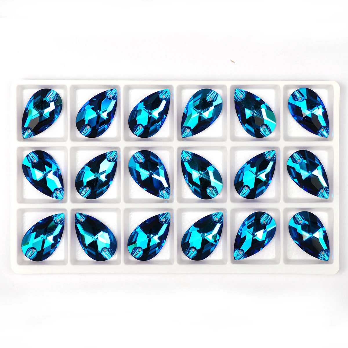 YANRUO 3230 Drop Blue zircone Charms Crystal ricamo strass vetro cucire su gemme di cristallo Decor Leortard Dress Clothes