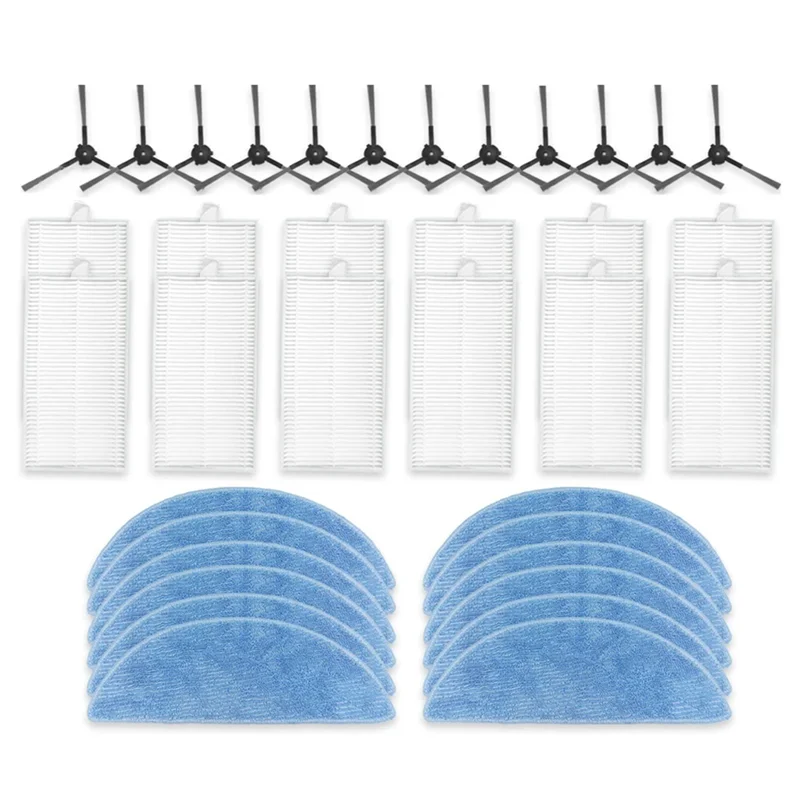 

ABGH-For ECOVACS DEBOT Y1 PRO / Y1 PRO PLUS, YEEDI Y1 PRO / Y1 PRO PLUS Vacuum Accessories Side Brush Hepa Filter Mop Cloth