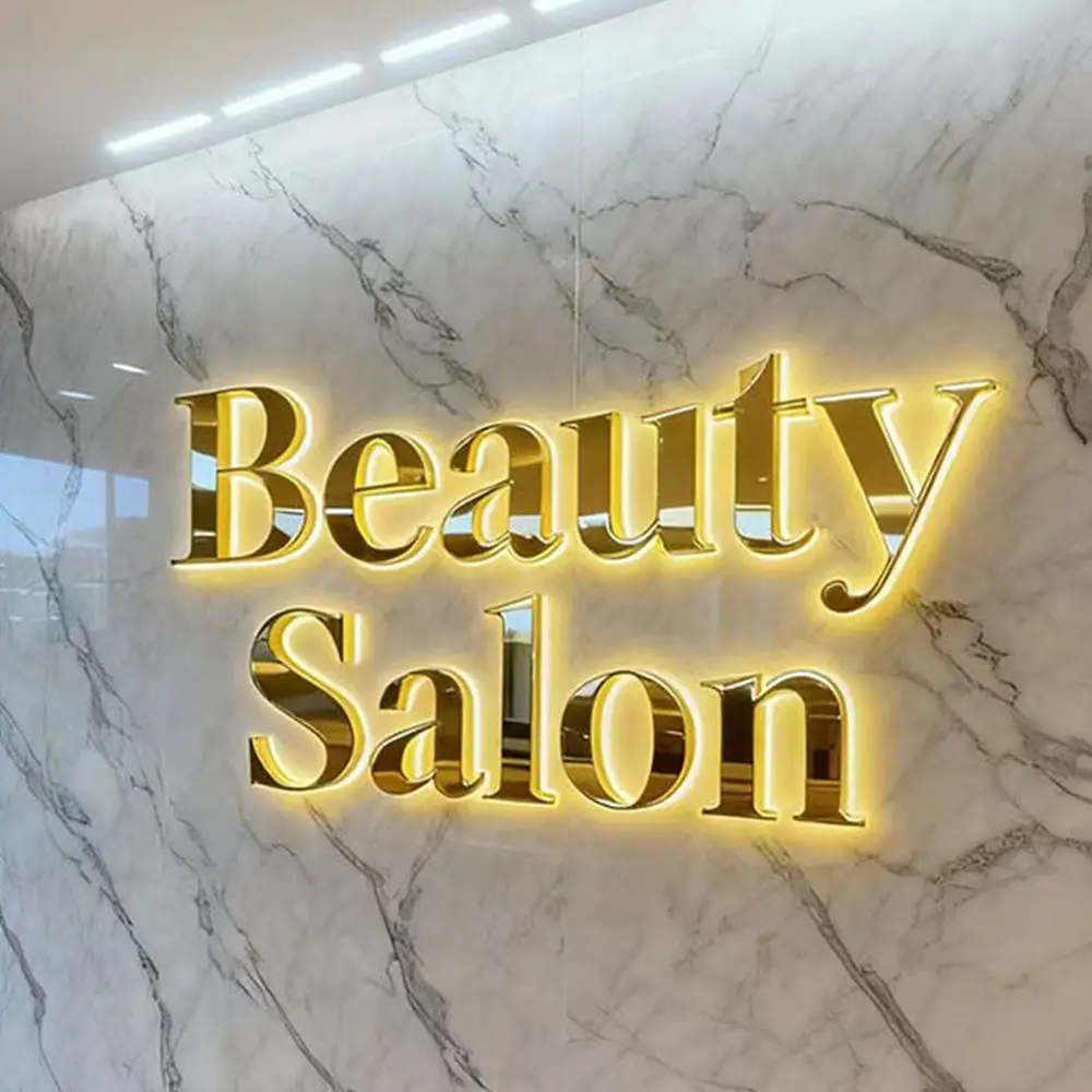 Customized 3D stainless steel gold letters, silver letters, personalized identification signs, factory direct sales