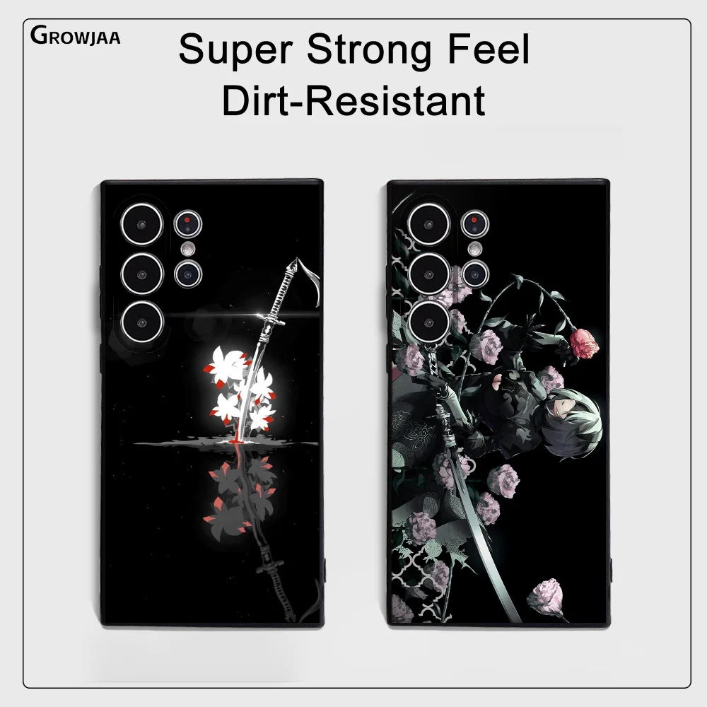 

Game N-nier A-automata Phone Case Samsung Galaxy S25 S24 S22 S23 Ultra S21 S20 Plus 5G Frosted Non-Slip Full Cover Soft Case